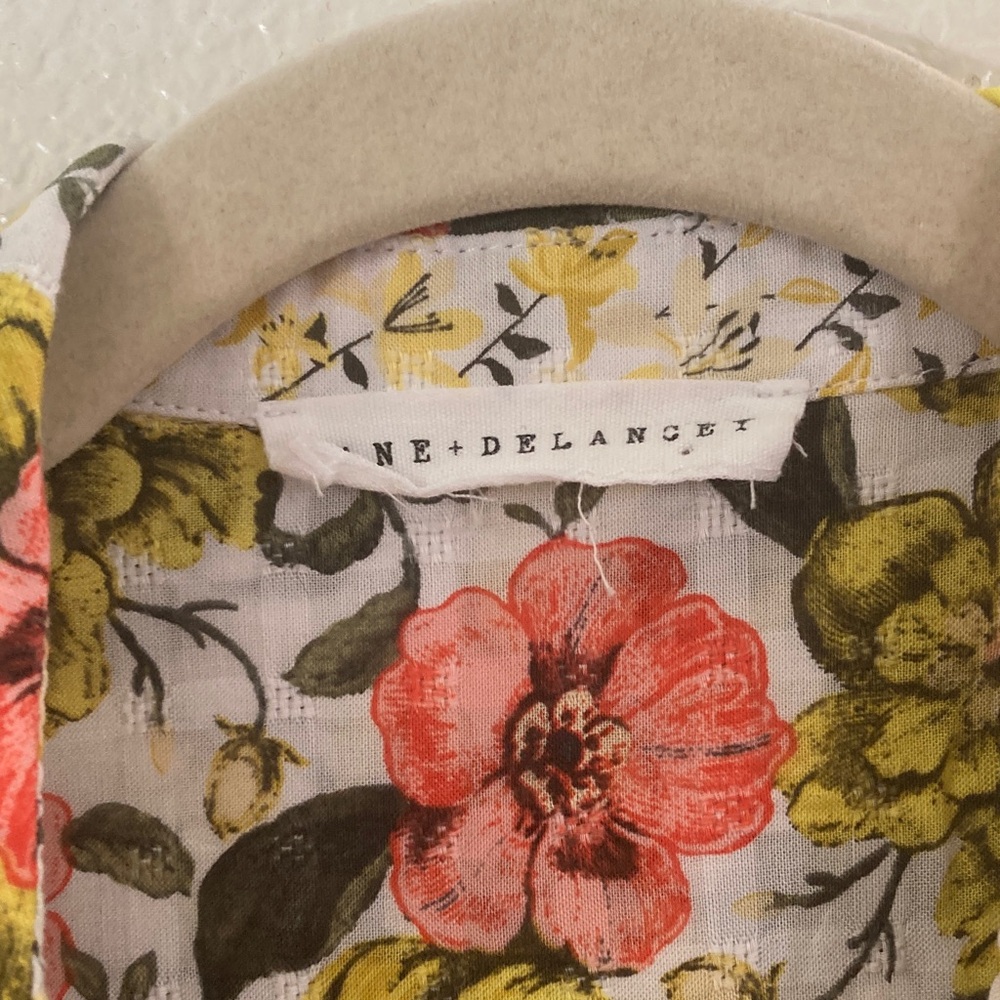 Jane+Delancey anthropology patchwork shirt Pearl buttons boho lagenlook - Picture 3 of 7